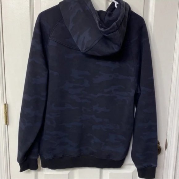 Alphalete Camo Black Axis Hoodie Oversized Large Sweatshirt Long Sleeve - Picture 2 of 3